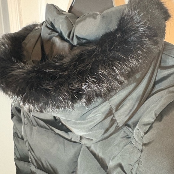 Max&Co Pufffy Coat Women’s size USA size 04  black mid- length - Picture 11 of 17